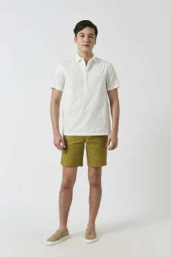 Cotton Men's Half-Placket Shirt