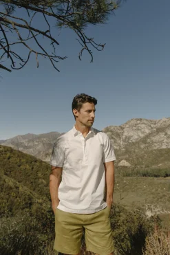Cotton Men's Half-Placket Shirt