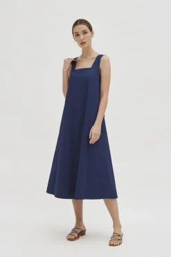 Cotton Midi Tent Dress