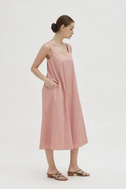 Cotton Midi Tent Dress