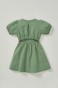 Cotton Puff Sleeve Dress