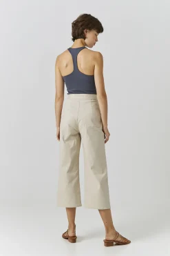 Cotton Straight-Leg Pants