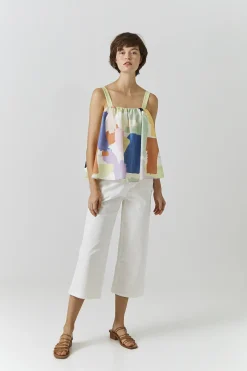 Cotton Straight-Leg Pants