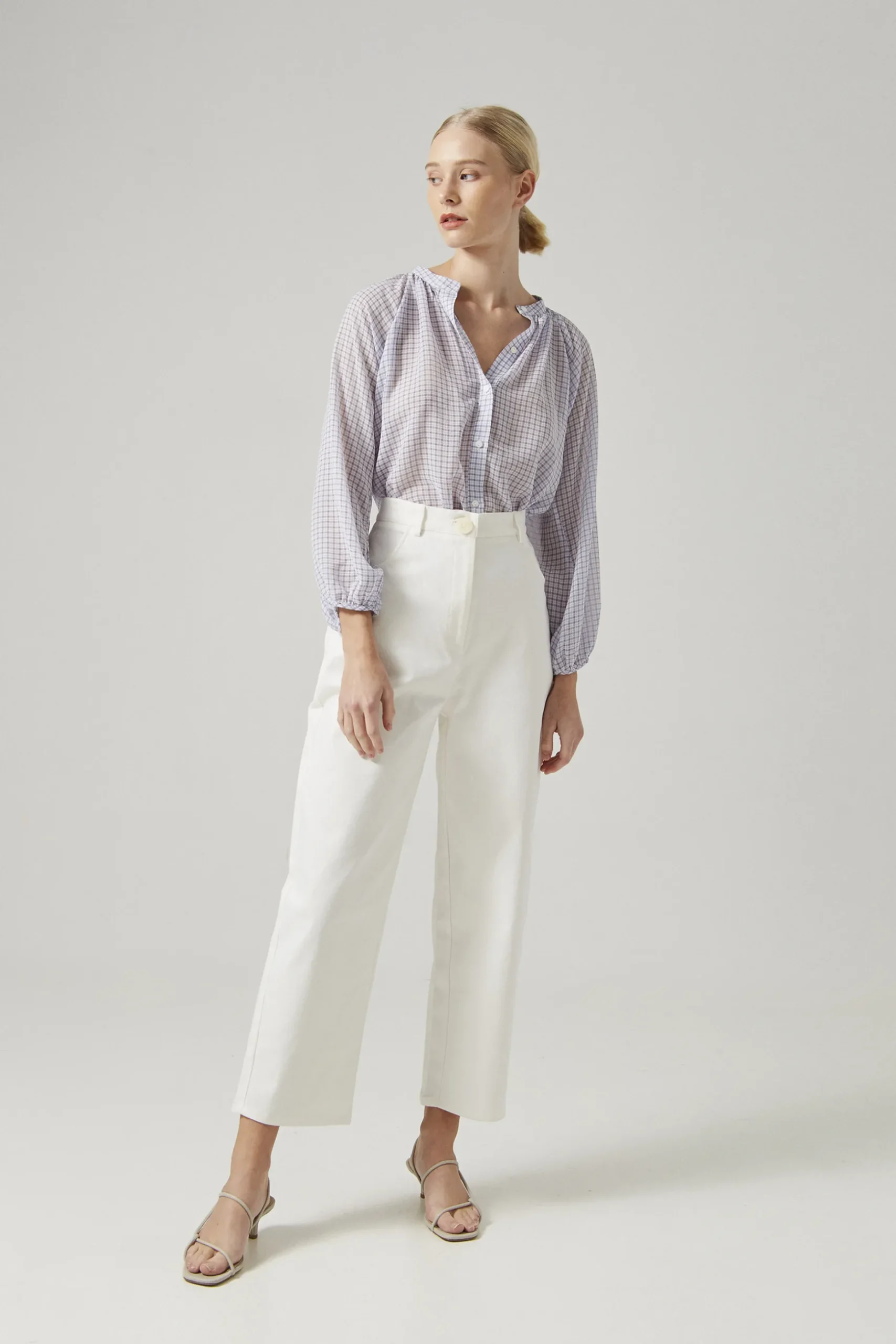 Cotton Stretch Full-Length Pants