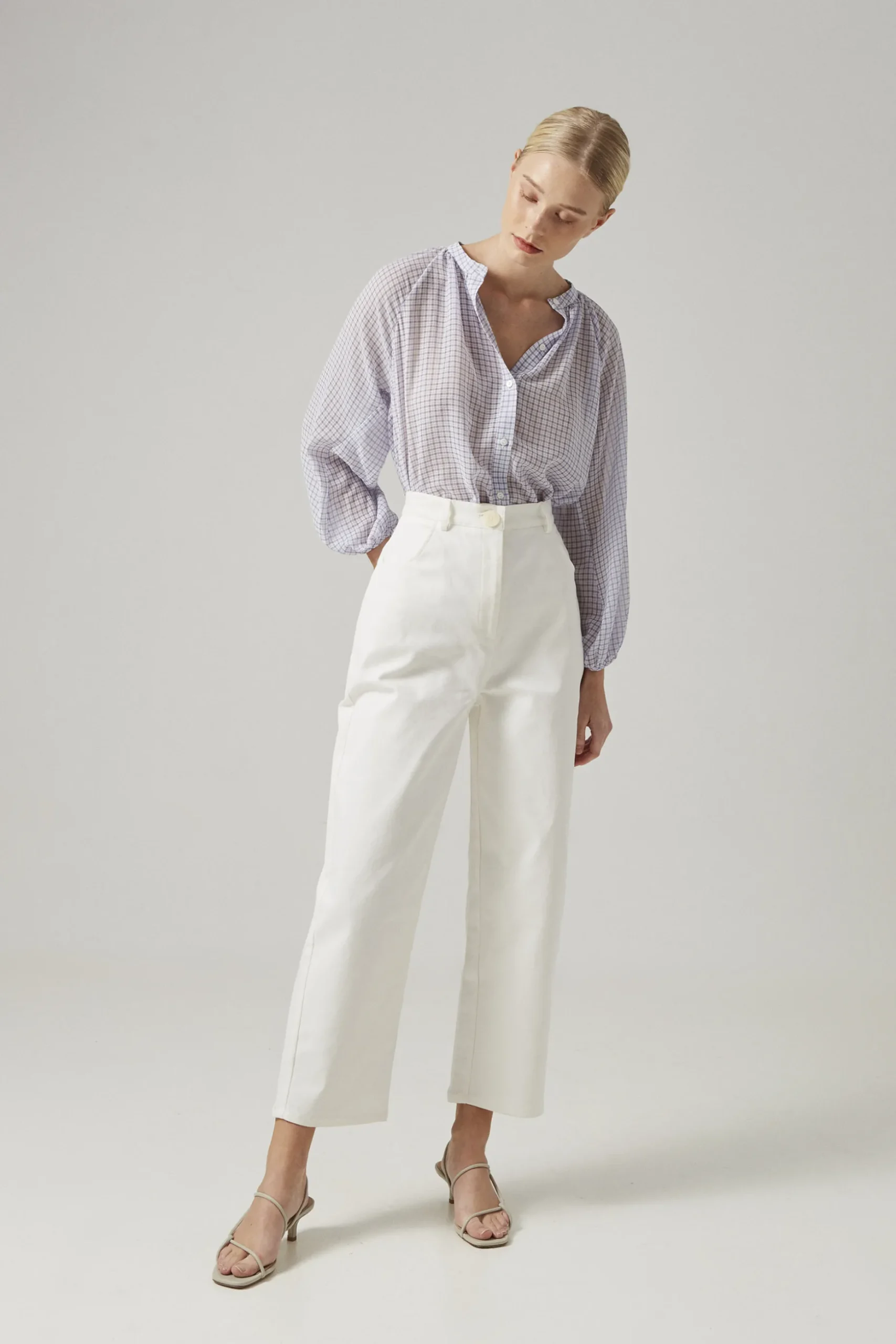 Cotton Stretch Full-Length Pants
