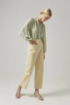 Cotton Stretch Full-Length Pants