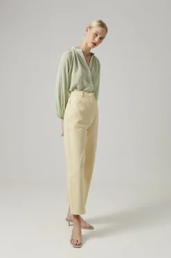 Cotton Stretch Full-Length Pants
