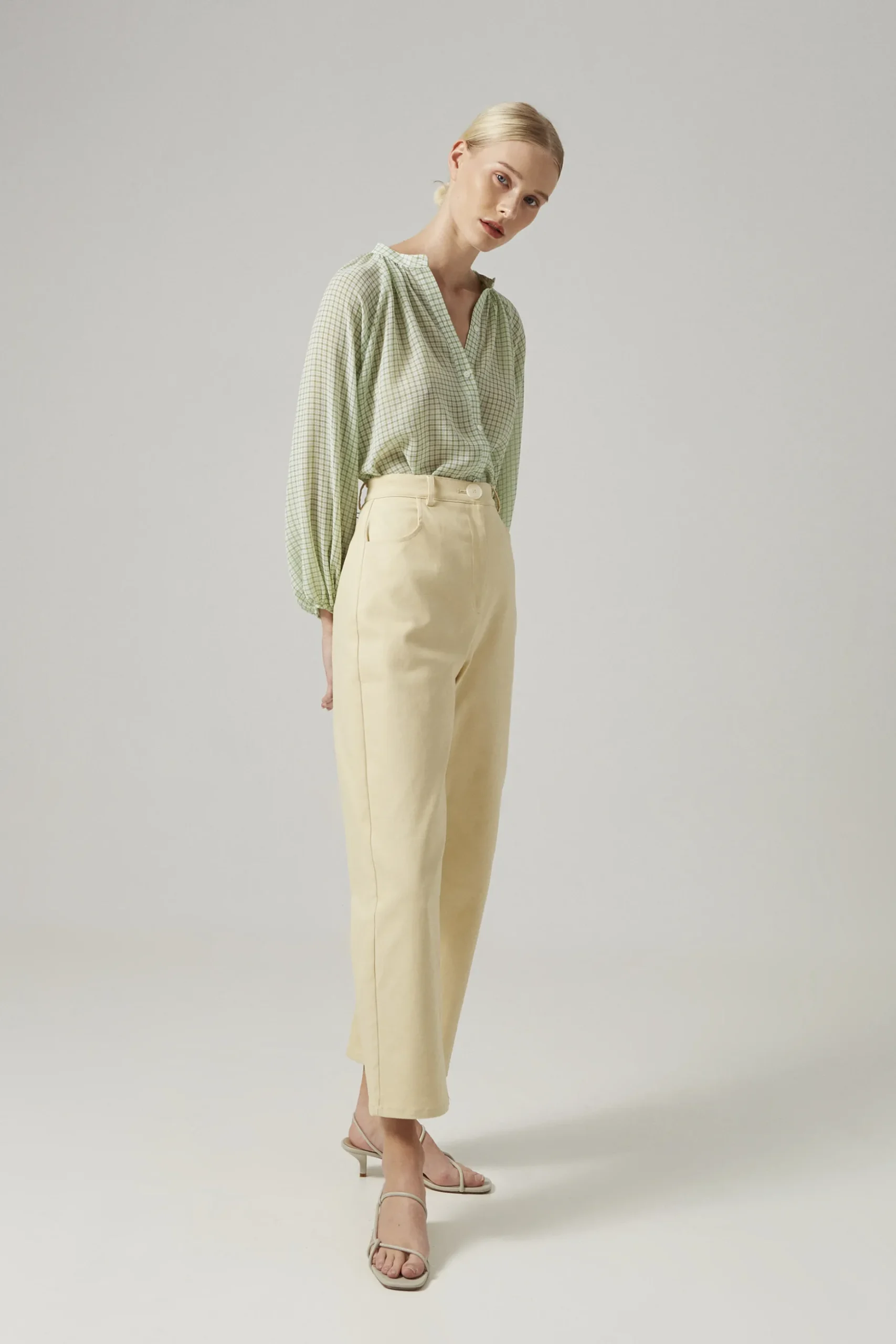 Cotton Stretch Full-Length Pants