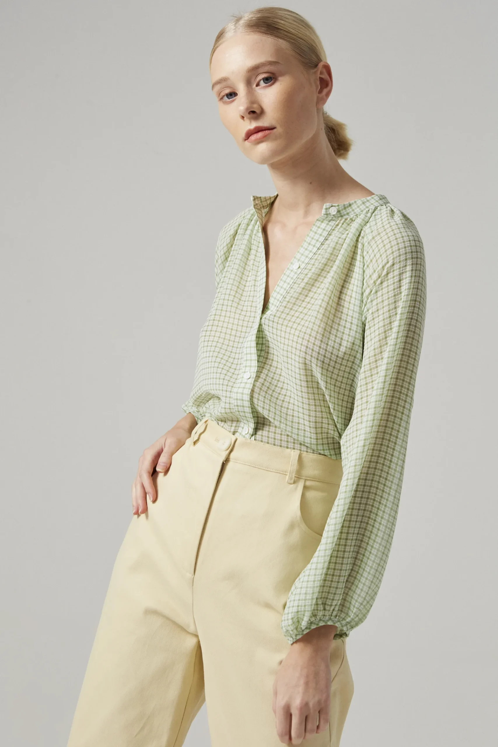 Cotton Stretch Full-Length Pants