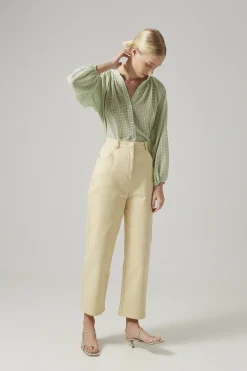 Cotton Stretch Full-Length Pants
