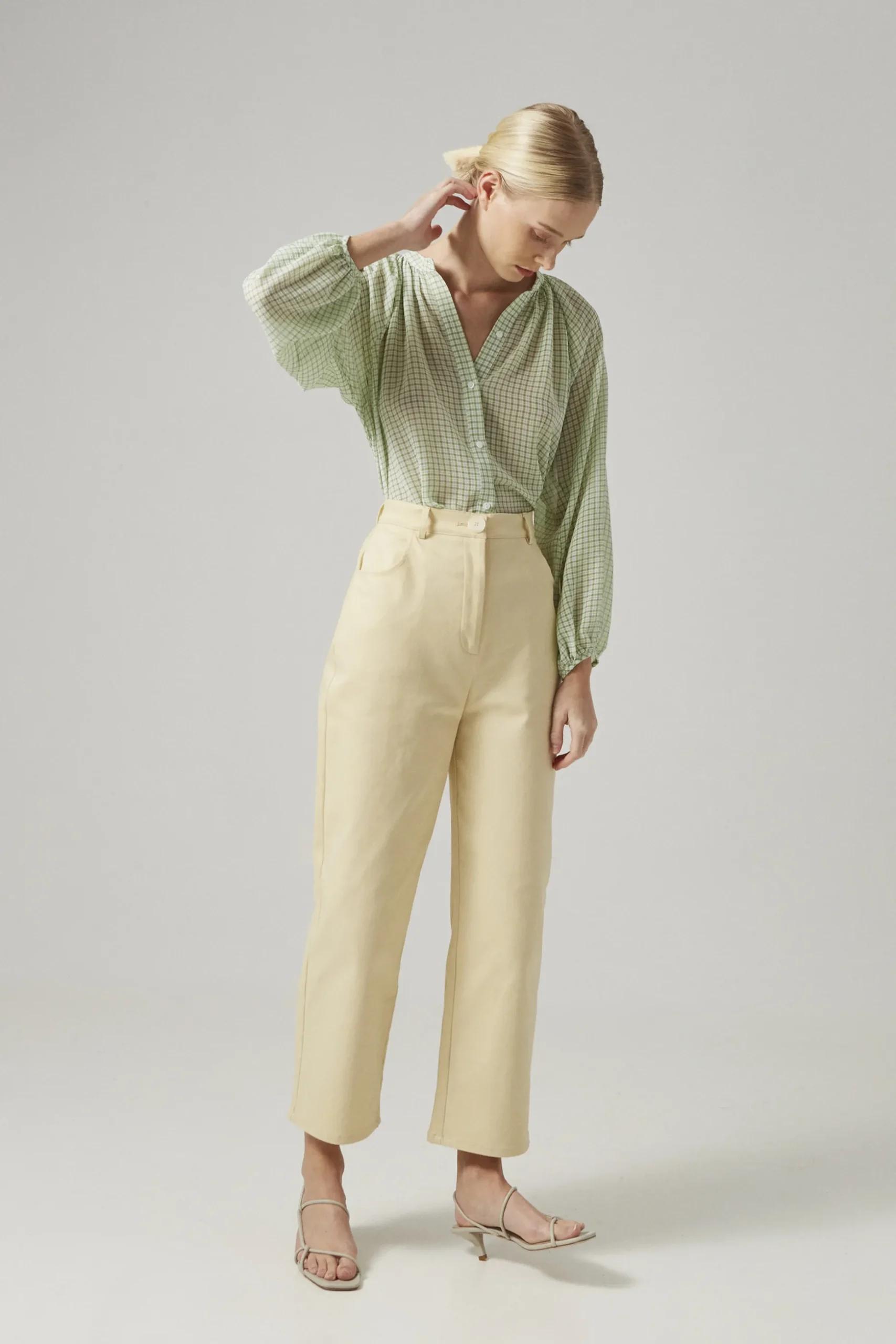 Cotton Stretch Full-Length Pants