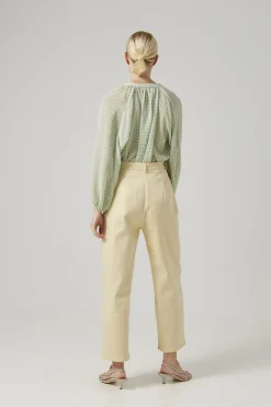 Cotton Stretch Full-Length Pants