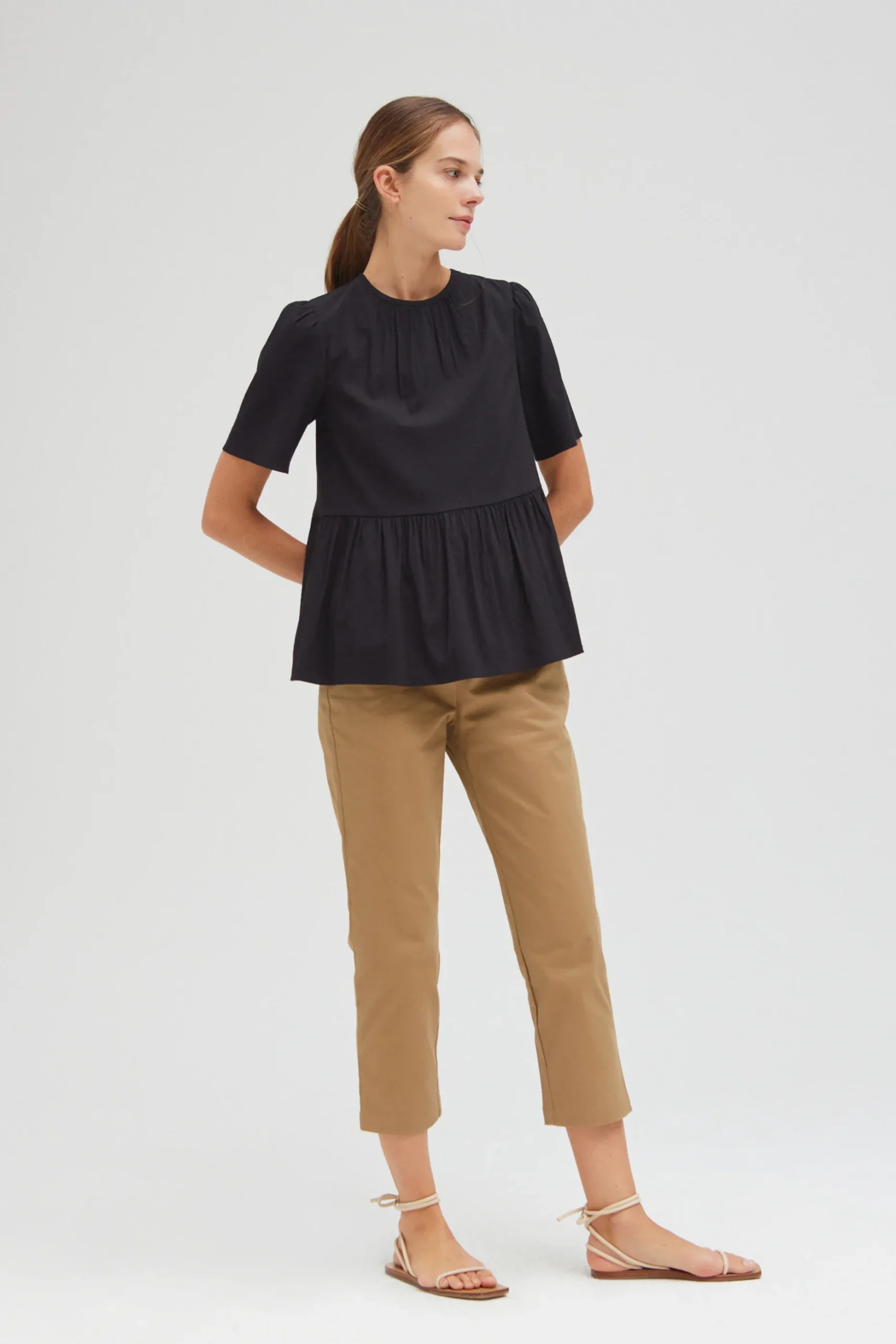 Cotton Tapered Pants