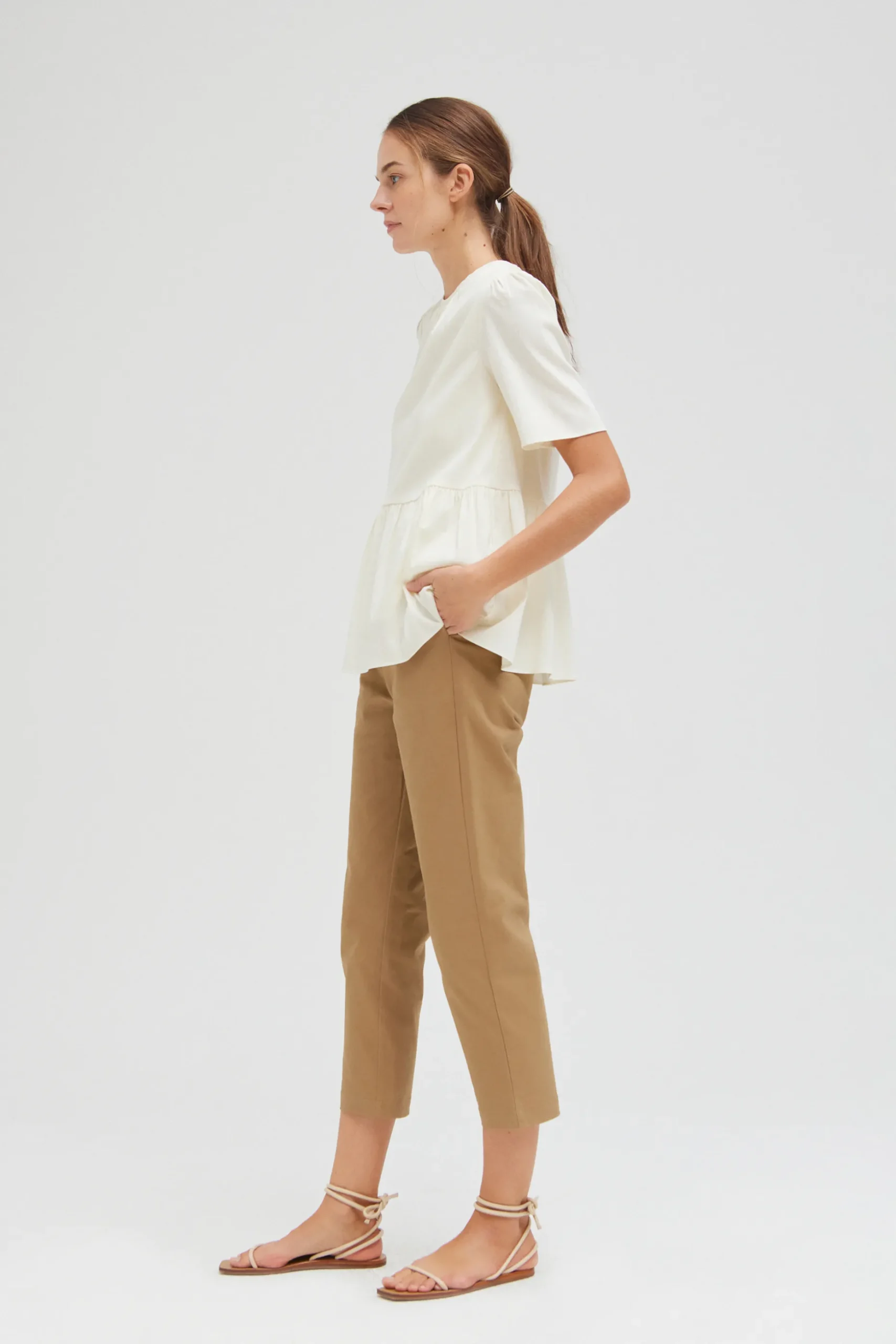 Cotton Tapered Pants