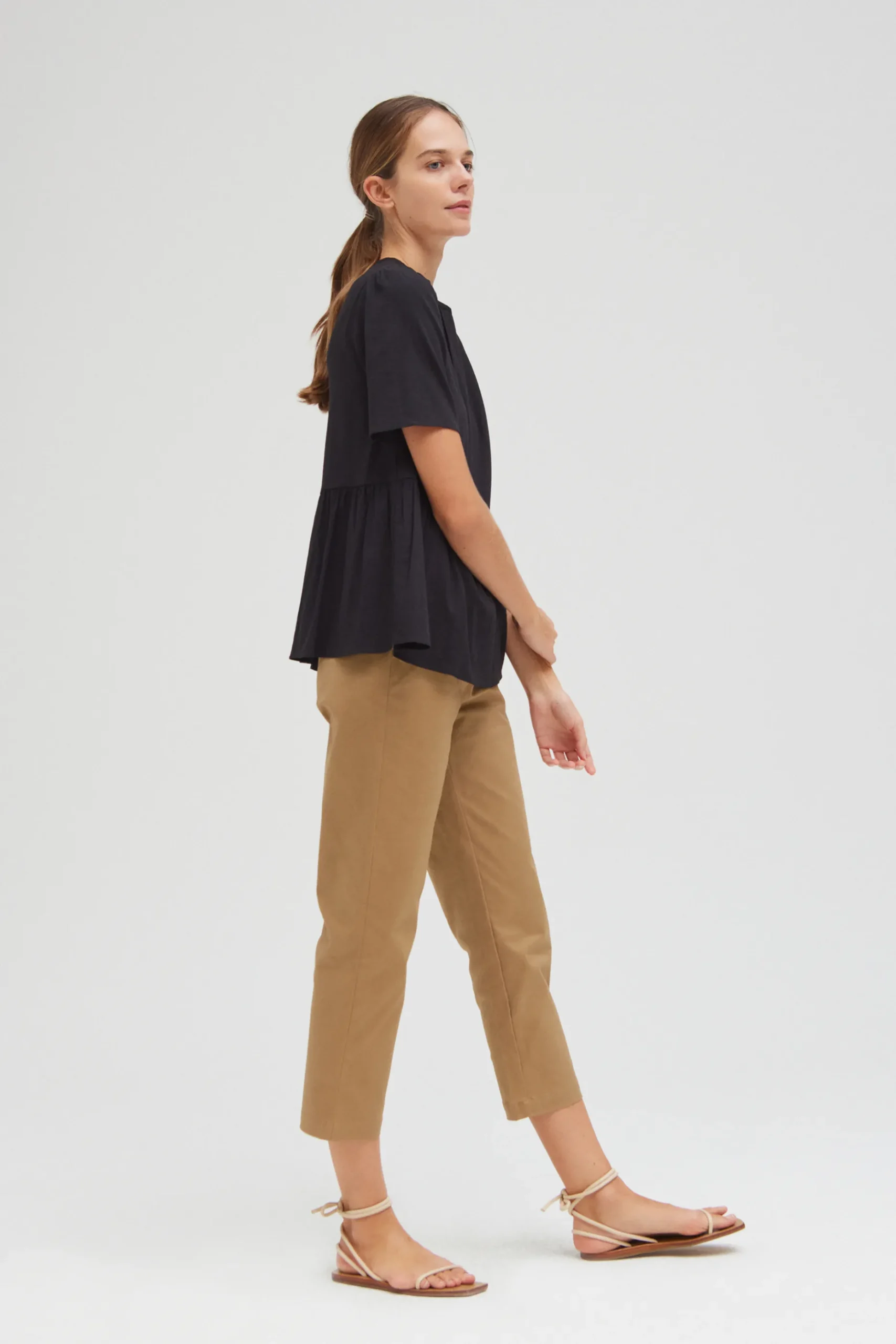 Cotton Tapered Pants