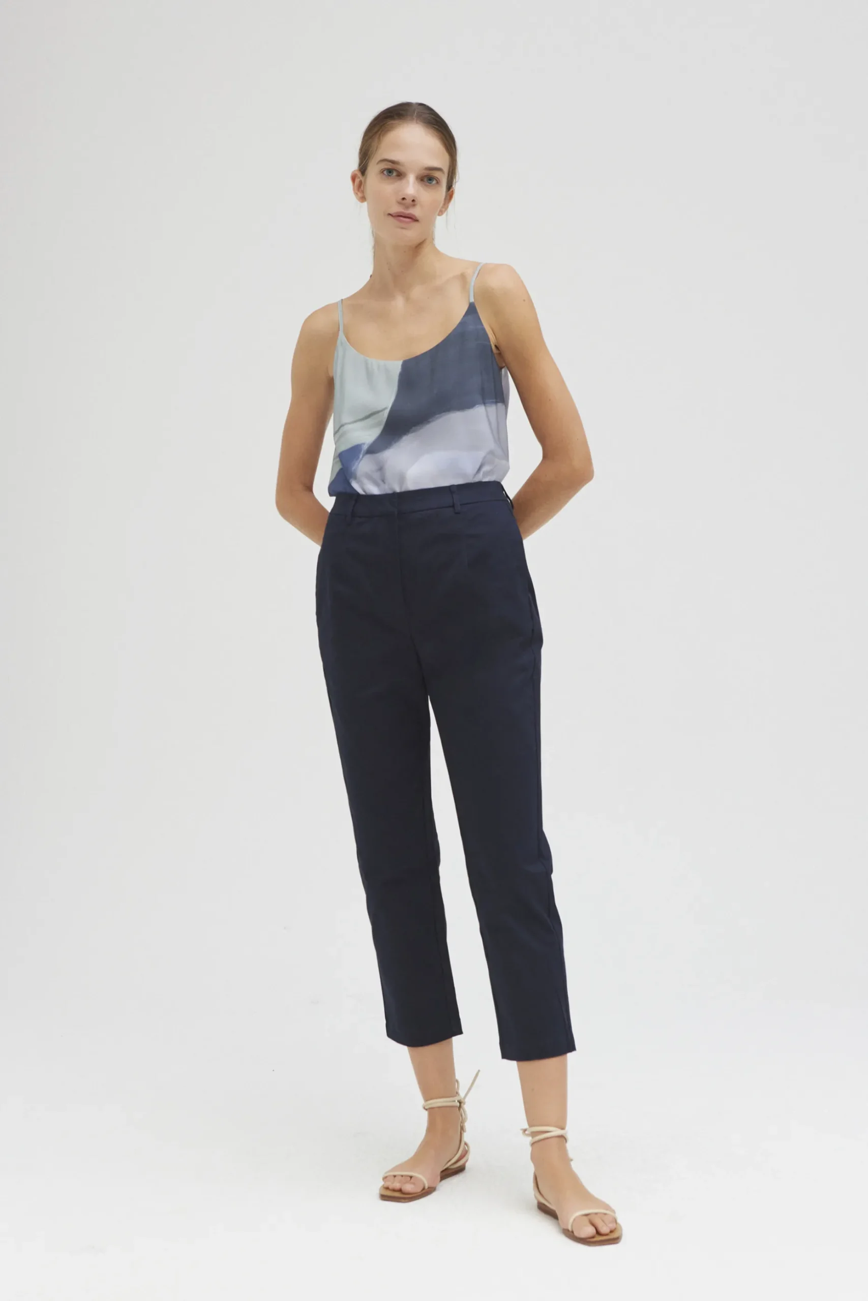 Cotton Tapered Pants