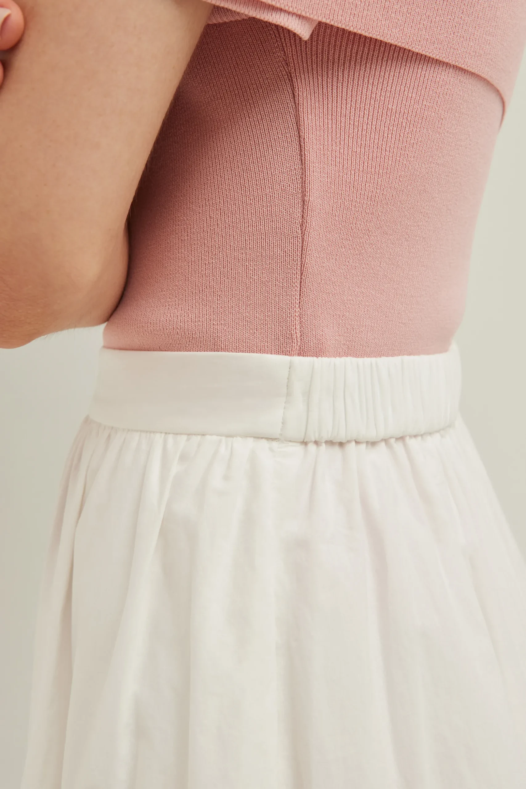 Cotton Tiered Midi Skirt