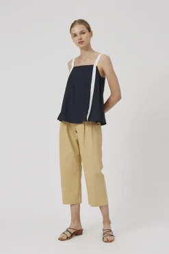 Cotton Twill Pleat Pants