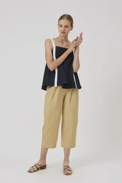 Cotton Twill Pleat Pants