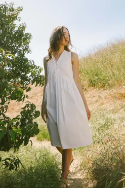 Cotton V-Neck Dress