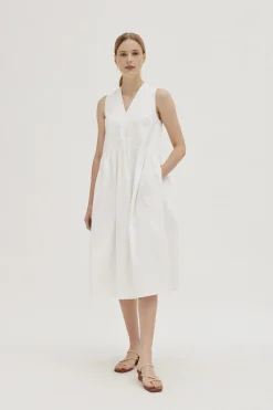 Cotton V-Neck Dress