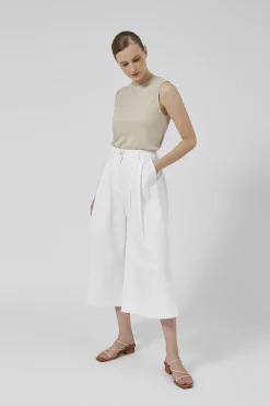 Cotton Wide-Legged Culottes