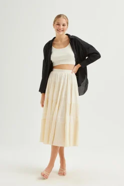 Crinkled Viscose Oversized Shirt