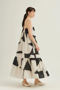 Dialogue Gathered Maxi Tent Dress