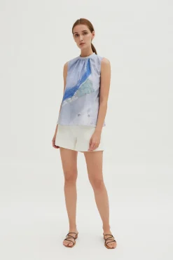 Dusk Gathered Shift Top