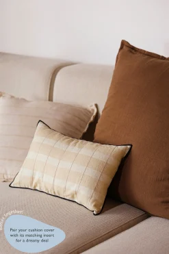 Embroidered Lumbar Cushion Cover
