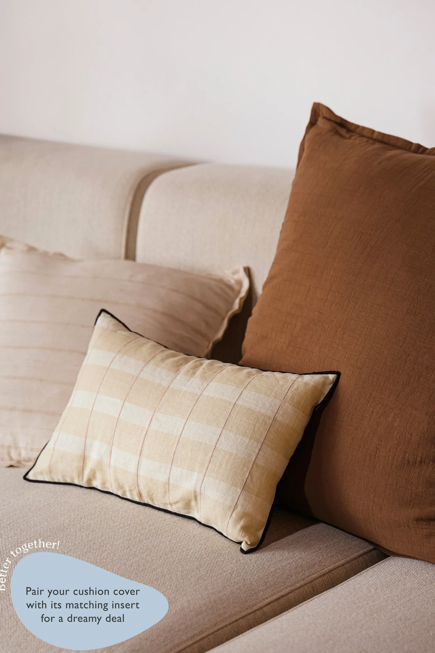 Embroidered Lumbar Cushion Cover