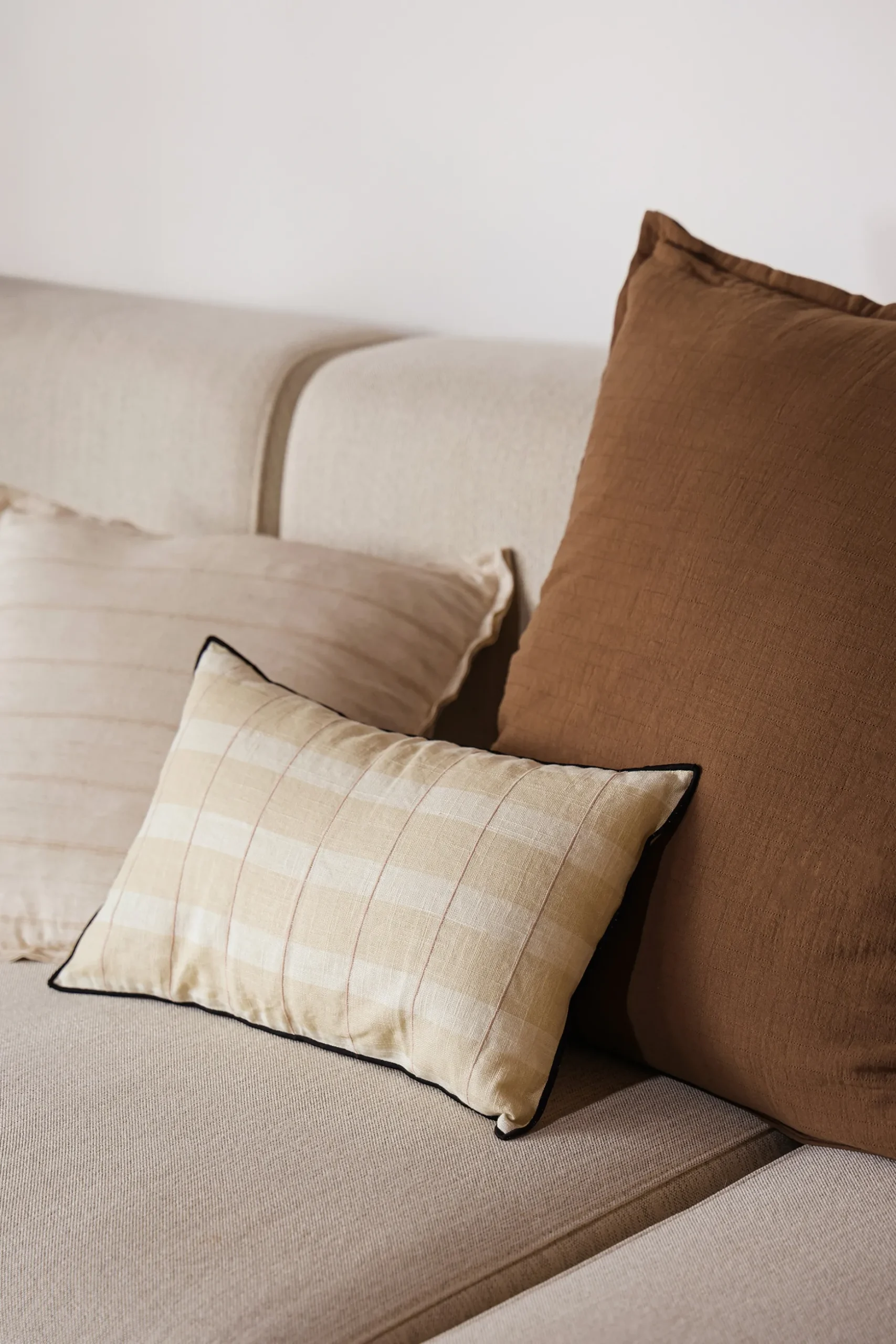 Embroidered Lumbar Cushion Cover