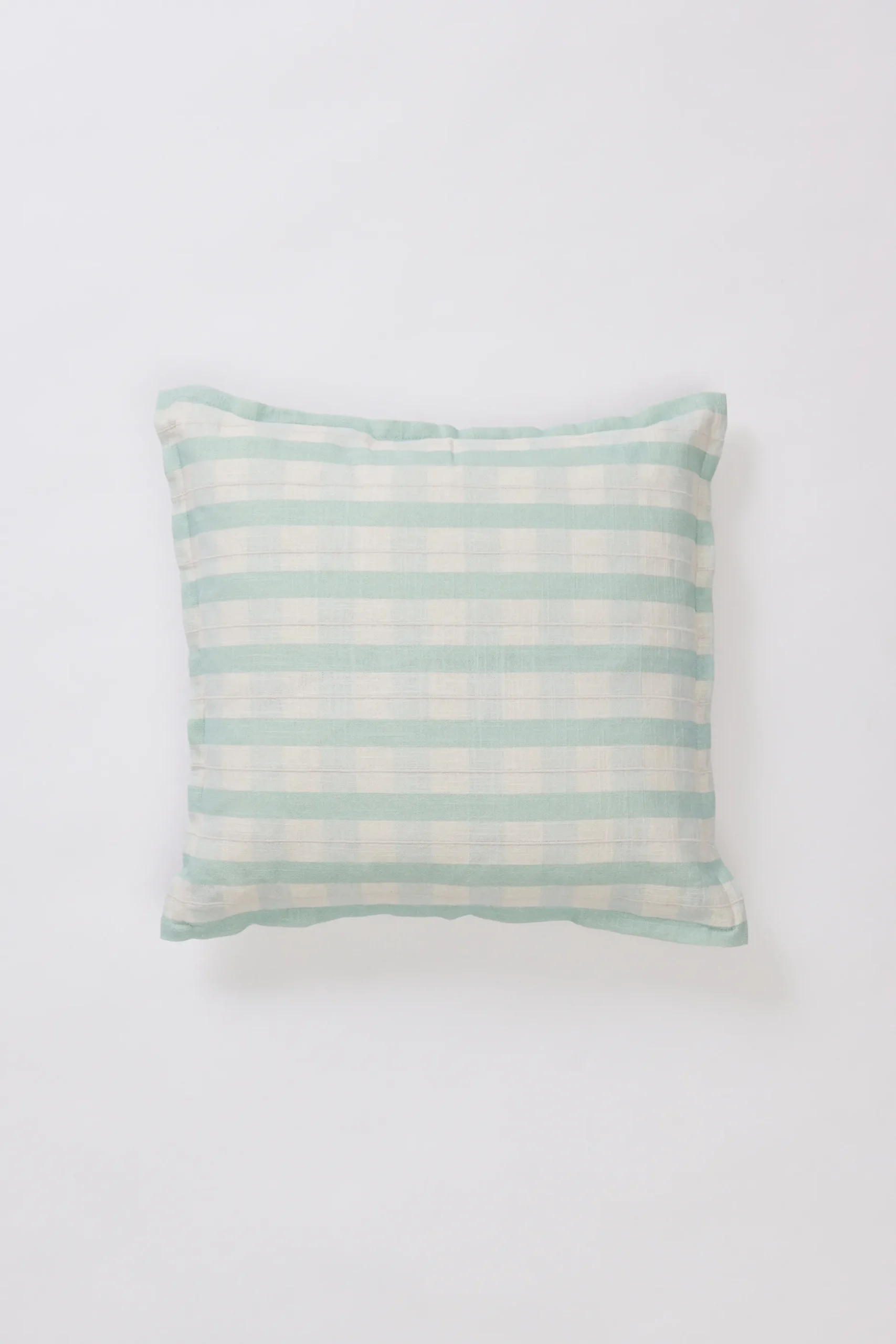 Embroidered Plaid Cushion Cover