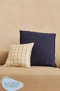 Embroidered Plaid Cushion Cover