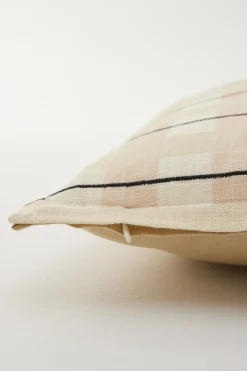 Embroidered Plaid Cushion Cover