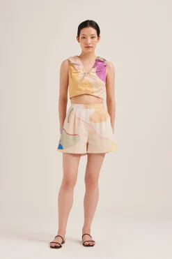 Fairground Gathered Crop Top