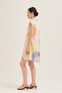 Fairground Gathered Shirt Dress