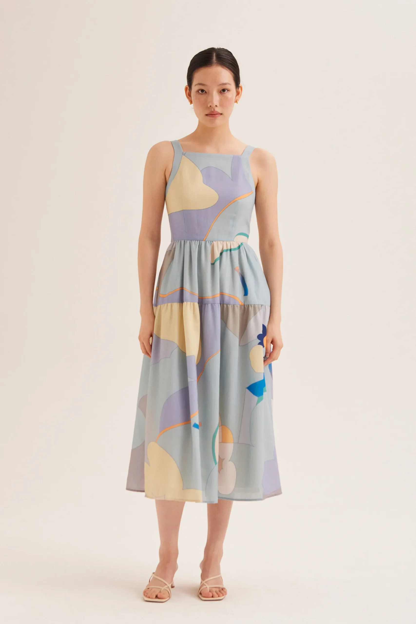 Fairground Tiered Midi Dress