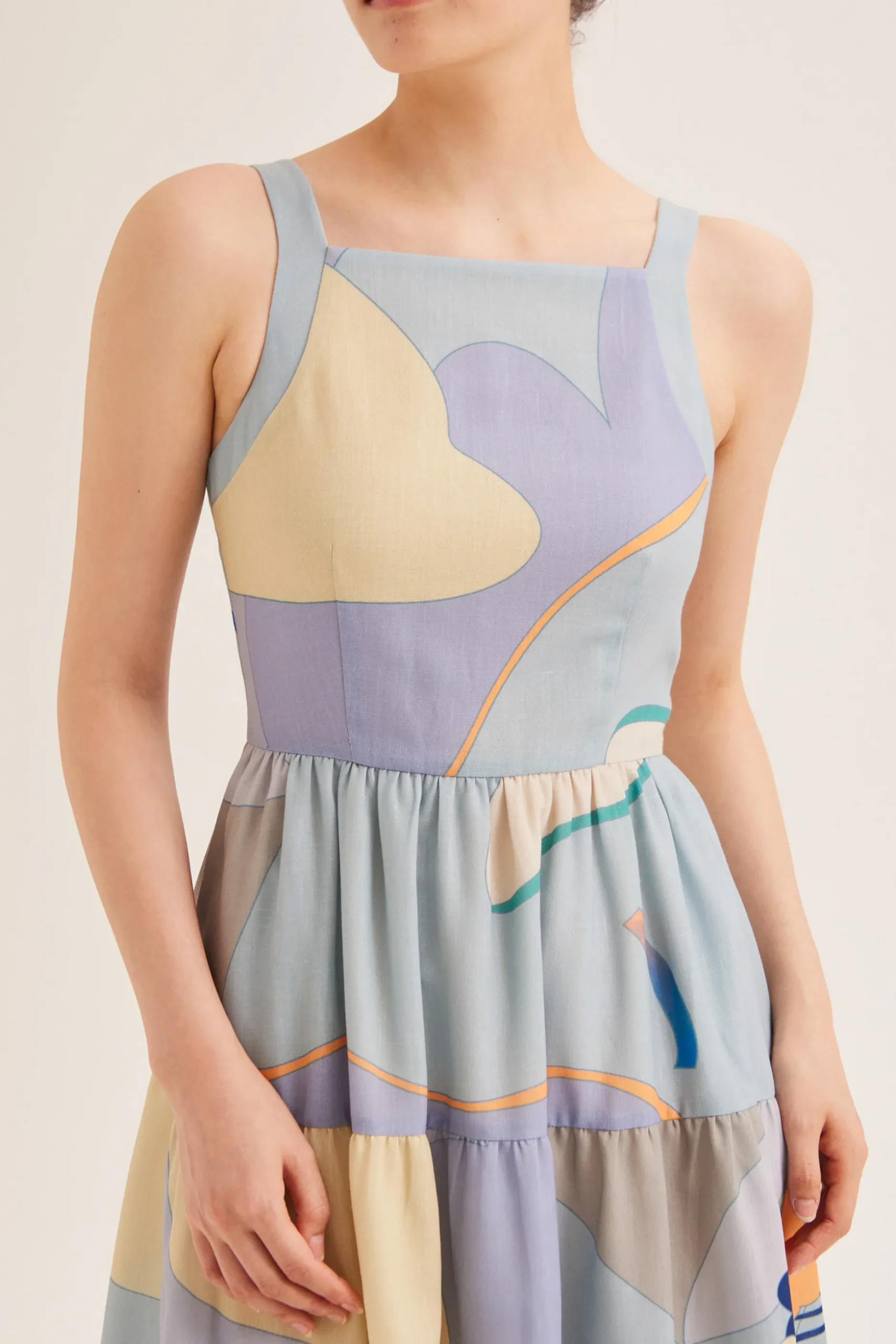 Fairground Tiered Midi Dress