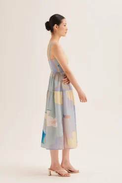 Fairground Tiered Midi Dress