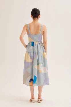 Fairground Tiered Midi Dress