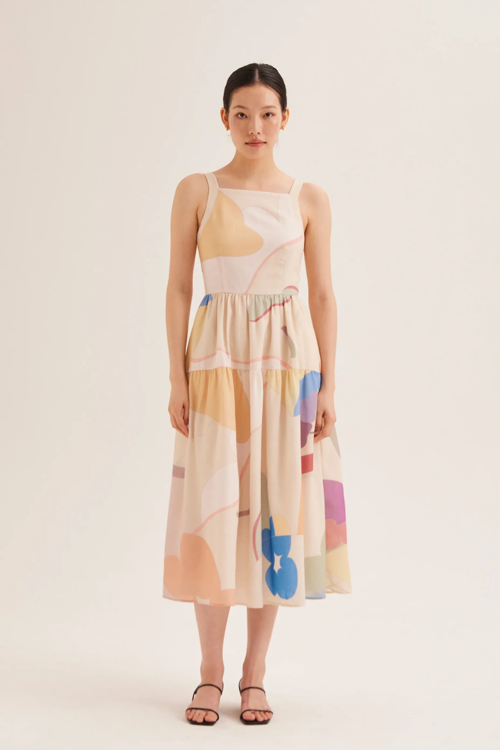 Fairground Tiered Midi Dress