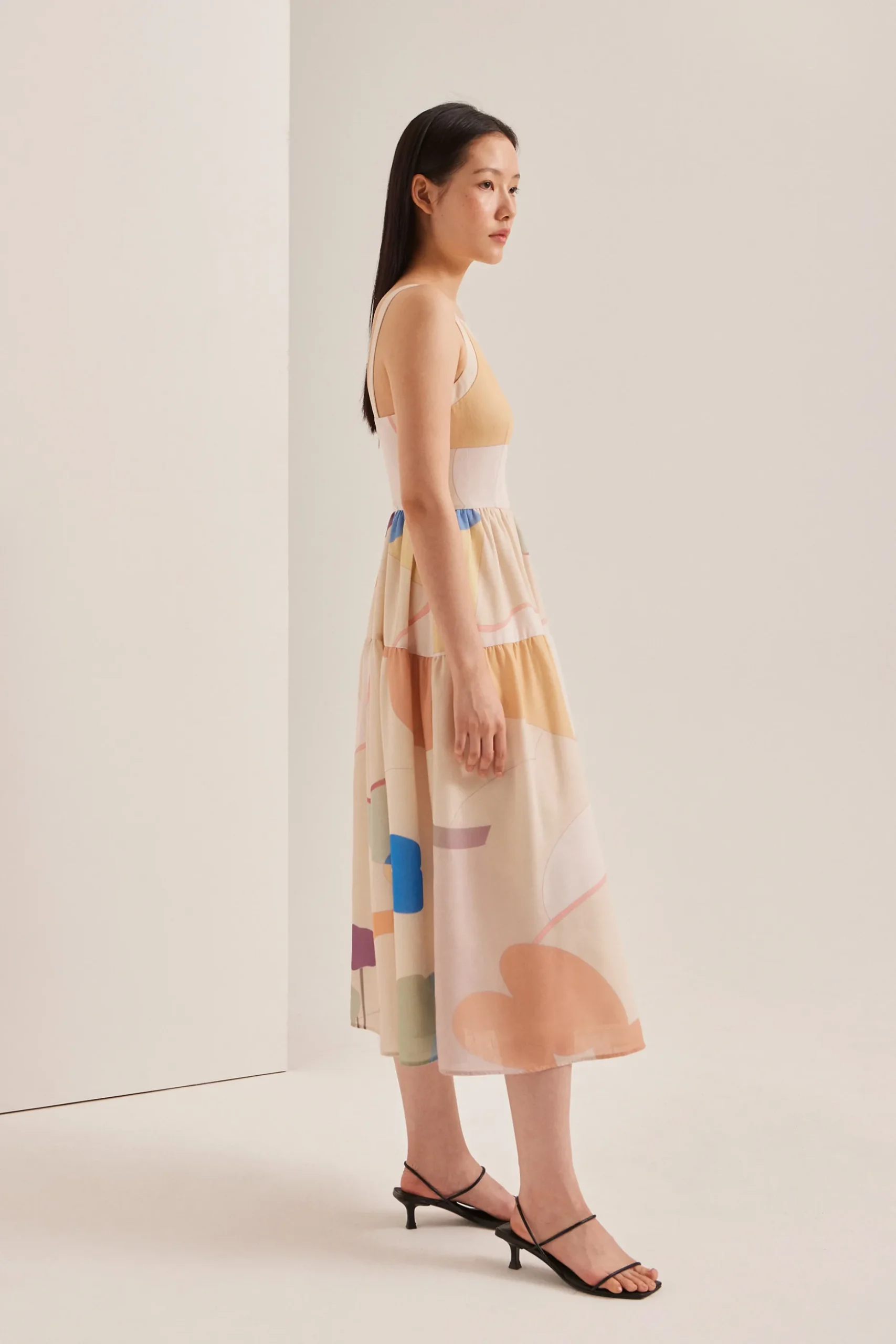 Fairground Tiered Midi Dress