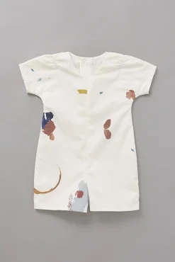 Fragments Gathered Shoulder Romper