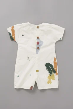 Fragments Gathered Shoulder Romper