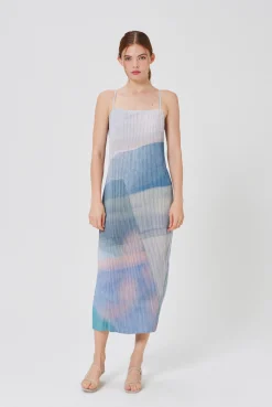 Frame Pleated Column Dress