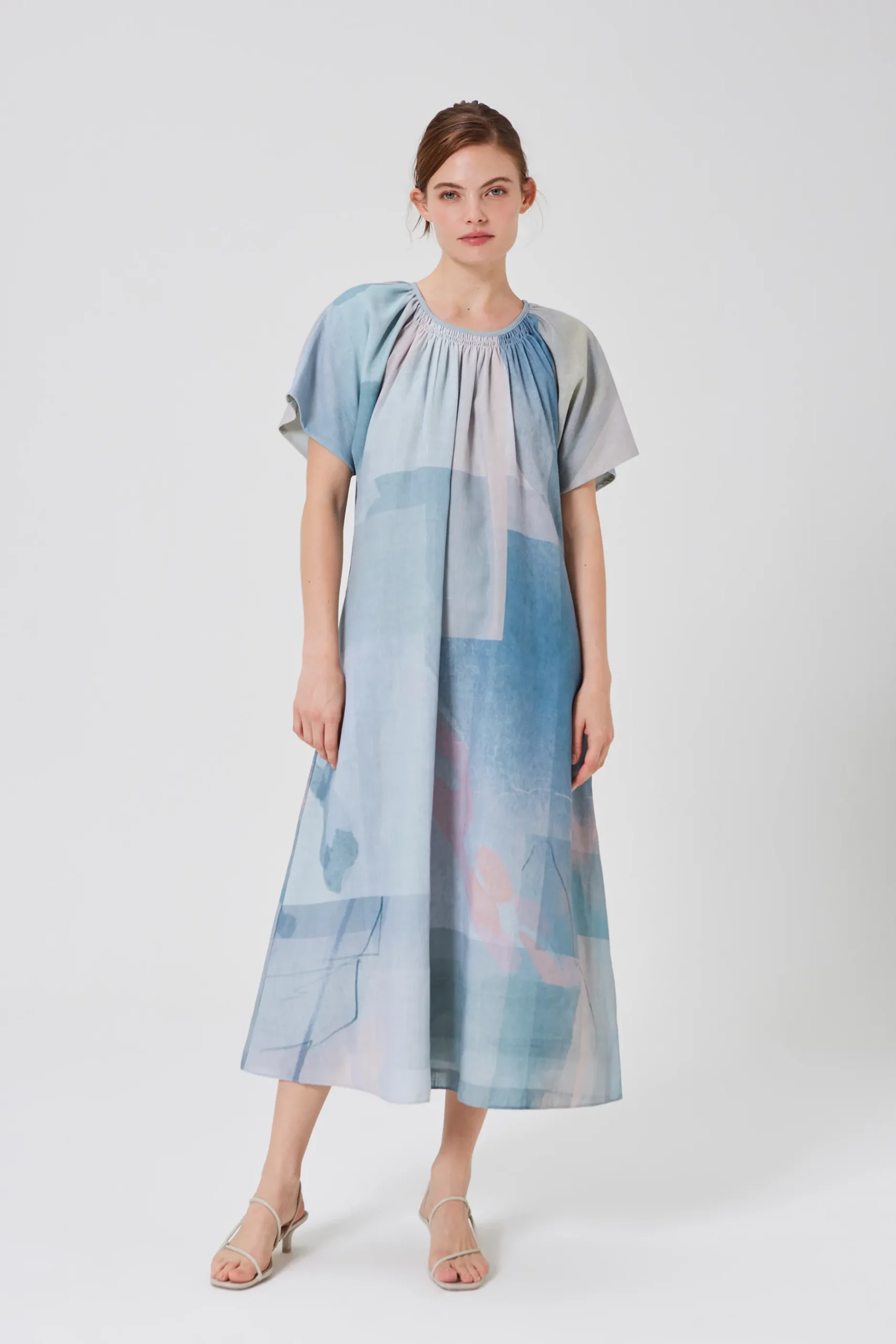 Frame Smocked Midi Dress
