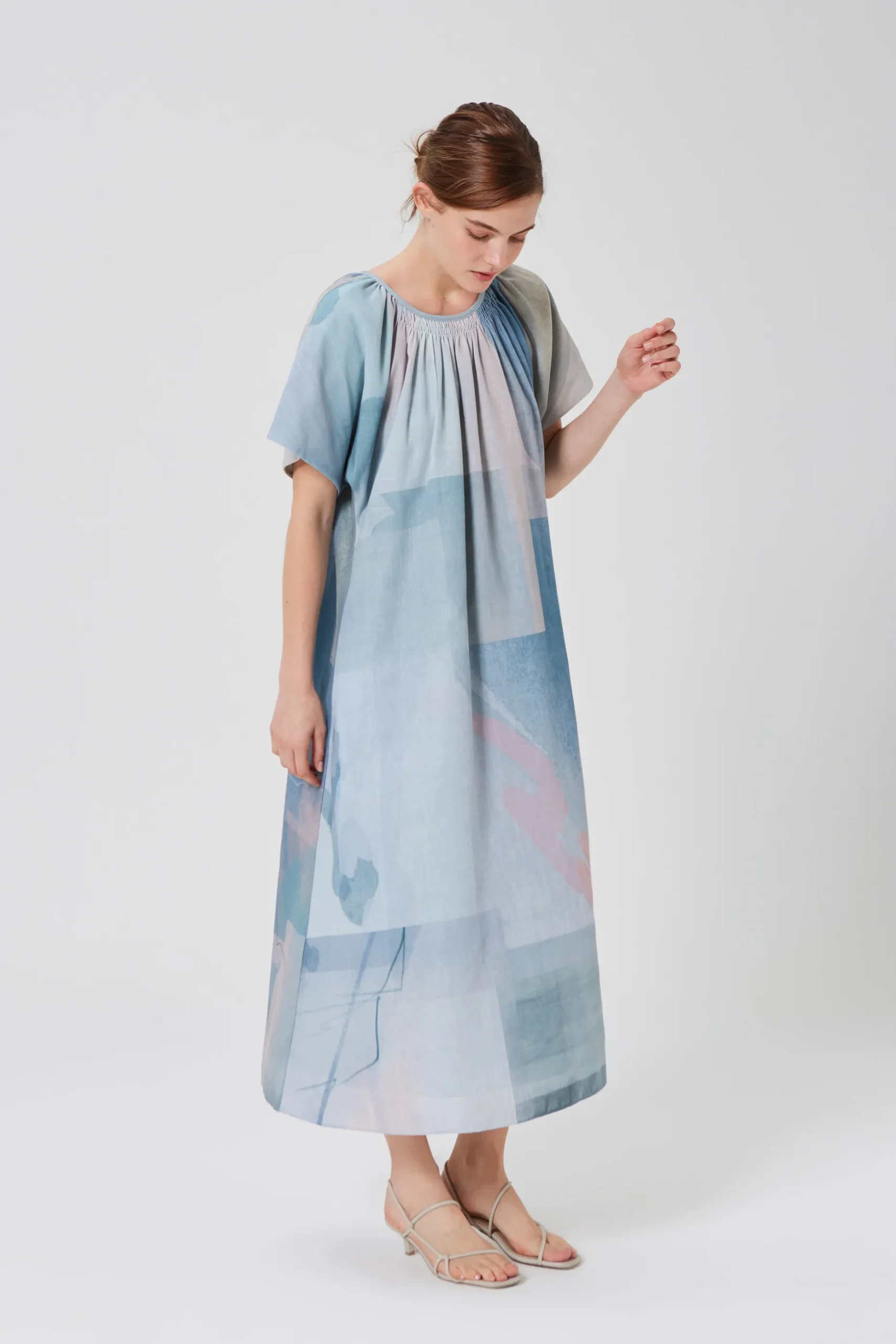 Frame Smocked Midi Dress
