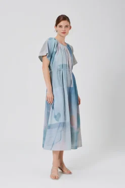 Frame Smocked Midi Dress