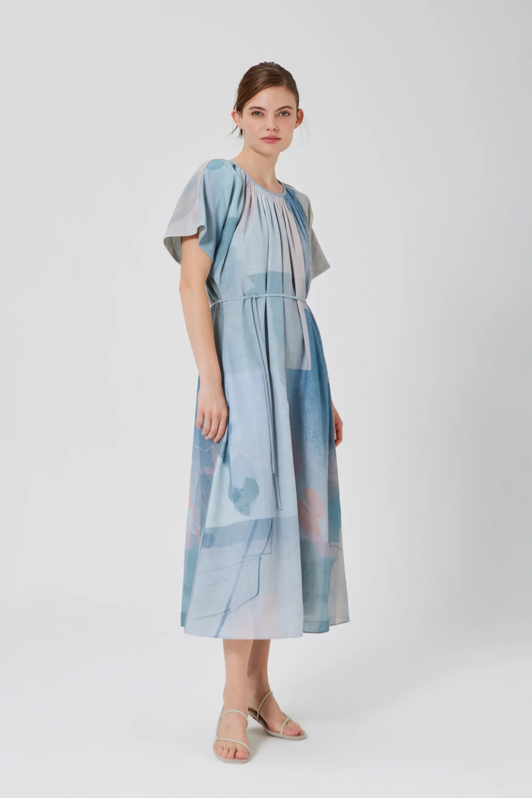 Frame Smocked Midi Dress